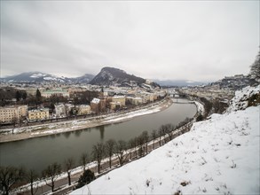 Winter Salzburg with Hohensalzburg Fortress