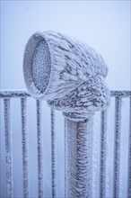 Extremely icy telescope in winter