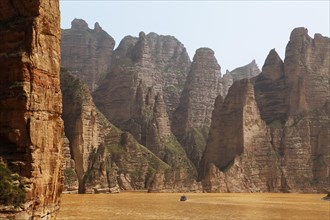 Mountains at Liujiaxia Reservoir