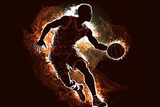Logo basketball player