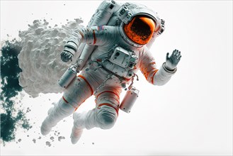 Astronaut flying