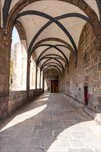 Arches inside the Parroquia de San Martin in the goiko square next to the town hall in Andoain