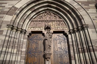 Portal of the neo-Gothic church of St Peter and Paul