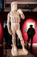Suicide Bomber as an adaptation of Michelangelos David sculpture as a suicide bomber