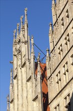 The gable of the historical city hall in Muenster