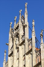 The gable of the historical city hall in Muenster
