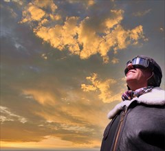 Pilot observes the flight manoeuvre