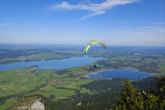 Paragliding over Bannwaldsee and Forggensee