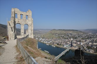 View from Grevenburg on Moselle on Traben-Trarbach