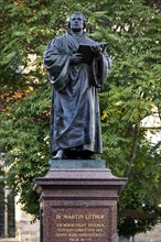 Luther Monument by the sculptor Fritz Schaper in Erfurt where Luther lived between 1501 and 1511
