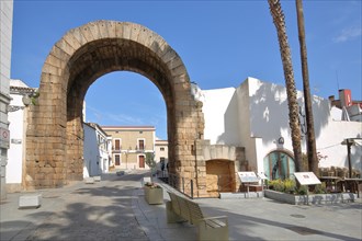 UNESCO Archway Arco de Trajano as part of Emerita Augusta of the Roman City in Merida