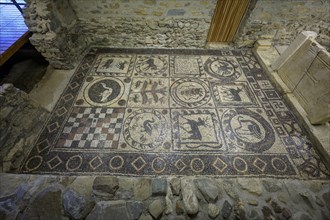 Donor mosaic of the governor Ursus in the cemetery church of Teurnia