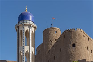 Minaret of Al Khor Mosque and Al-Mirani Fort