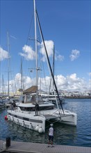 Ships and yachts in the port of Arrecife