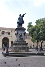 Plaza Colon with Columbus Monument and Santa Maria la Menor Cathedral