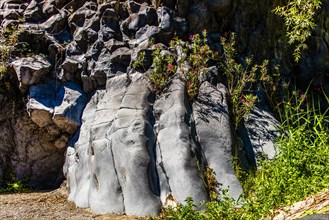 Bizarre rock formations of basalt
