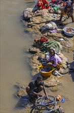 Local people washing their clothes on the Mandrare river