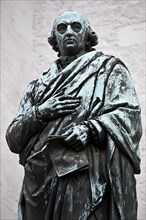 Monument to Johann Gottfried Herder in front of the City Church of St. Peter and Paul