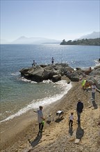 Anglers on the beach of Porticello