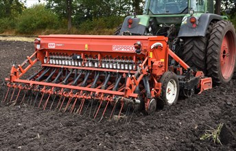 Seed drill in agriculture