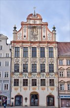 Historic town hall with a magnificent rococo facade on the main square
