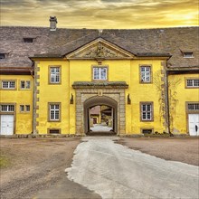 Gate in the yellow-painted outer castle