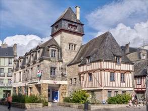 Old town with half-timbered house at Place Terre au Duc