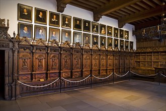 West wall of the Peace Hall with the portraits
