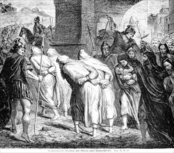 Leading the Israelites away to Assyria under ThiglathPlesser
