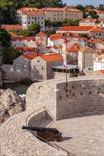 Old cannon on the historic Lovrijenac fortress