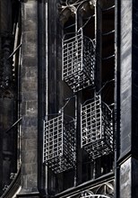 The original baskets on the tower of the Sankt Lamberti Church