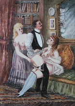 Erotic illustration from the Victorian period