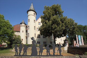 Castle built ca. 1340 and Snow White figures in Lohr am Main
