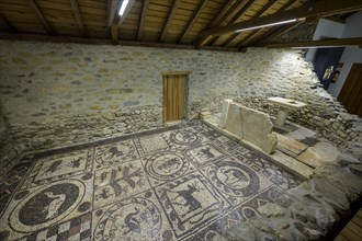 Donor mosaic of the governor Ursus in the cemetery church of Teurnia