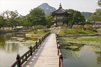 Hyangwonjeong pavillion and pond