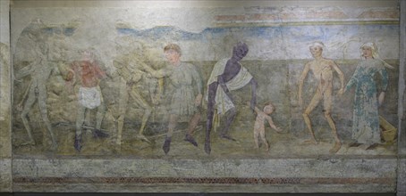 Original frescoes of the Metnitz Dance of Death