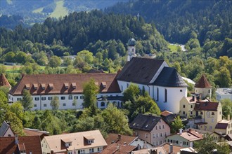 Town view from above with Franciscan monastery