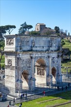 View of Constantine's Arch from elevated position on the side