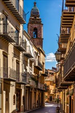 Castelbuono in the Madonie mountains with historic old town