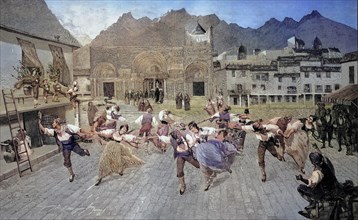 The farandole is an open chain dance popular in Provence