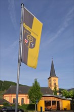 Town flag and St. Clemens Church