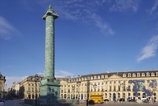 Historical sight the great column of the Colonne Vendome on the Place Vendome