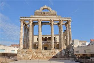 UNESCO Templo de Diana and part of the Roman city of Emerita Augusta in Merida