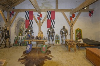 Armoury in the medieval cave castle