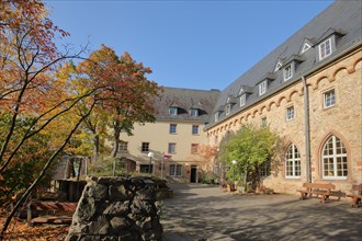Inner courtyard of Ebernburg in autumn