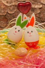 Easter Egg Couple in Love with Face