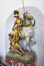 Figure of St. Martin on horseback and the beggar
