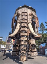 The tourist attraction at the art studio Les Machines de l'ile is a giant mechanical elephant