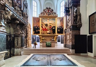 Interior view with altarpiece by Cranach