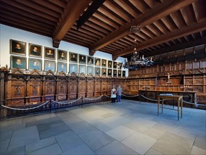 West wall of the Peace Hall with the portraits